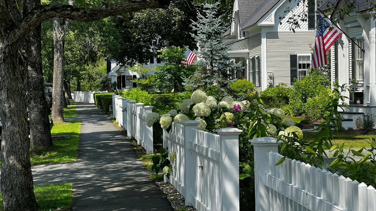 Residential street in Nolensville, Tennessee