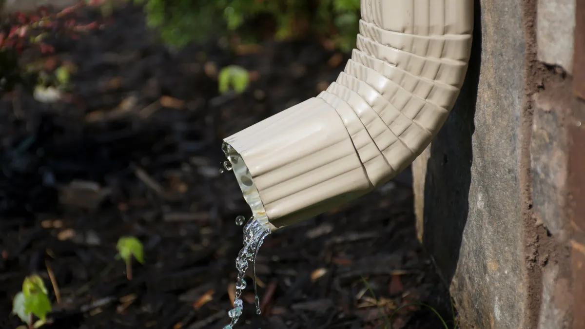 Downspout installation and sizing