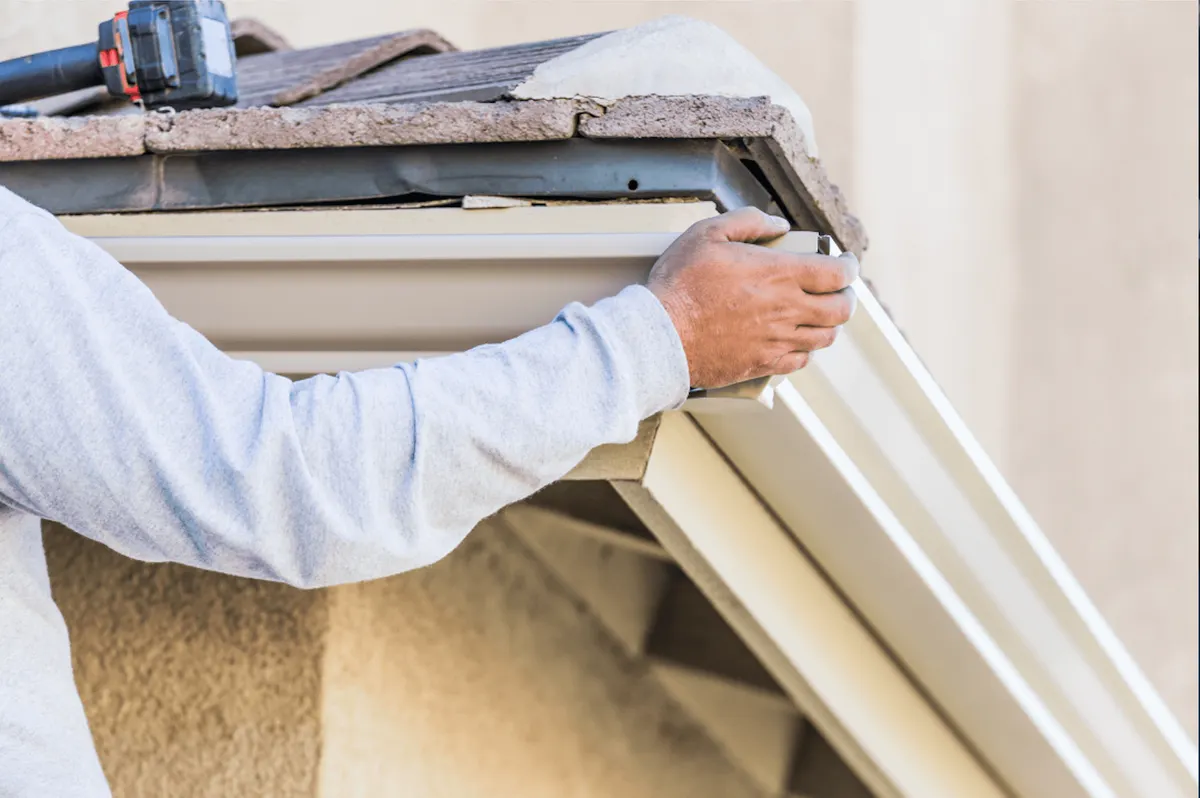 New gutter installation on Murfreesboro home